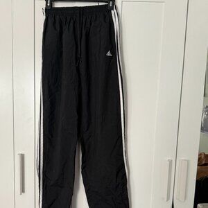 Adidas Mens 100% Nylon Vintage Track Pants 3 Stripe Medium